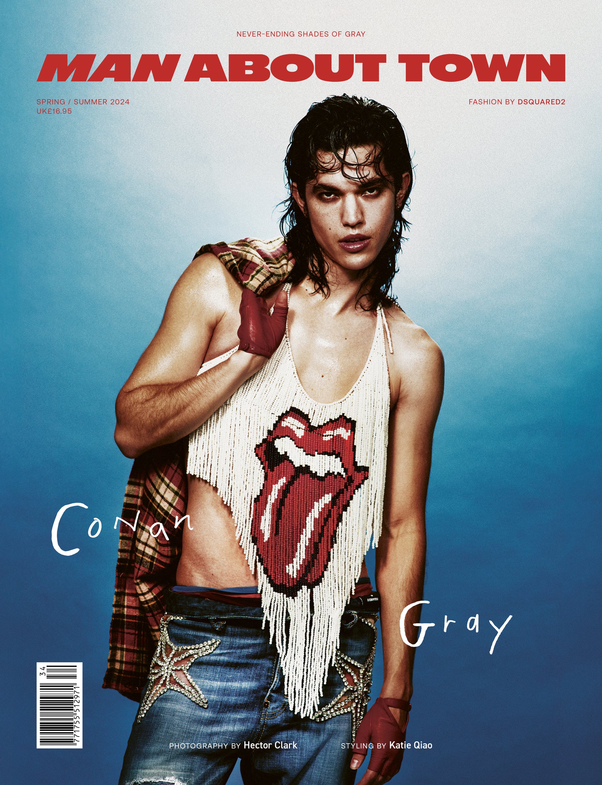 Conan Gray Covers Man About Town's Spring/Summer 2024 Issue, Wearing Dsquared2
