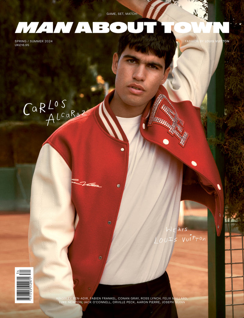 Carlos Alcaraz Covers Man About Town's Spring/Summer 2024 Issue, wearing Louis Vuitton