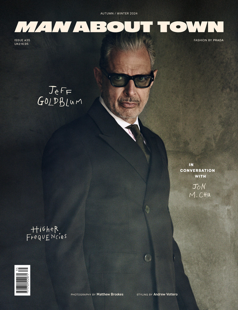 Jeff Goldblum Covers Man About Town's Autumn/Winter 2024 Issue wearing Prada