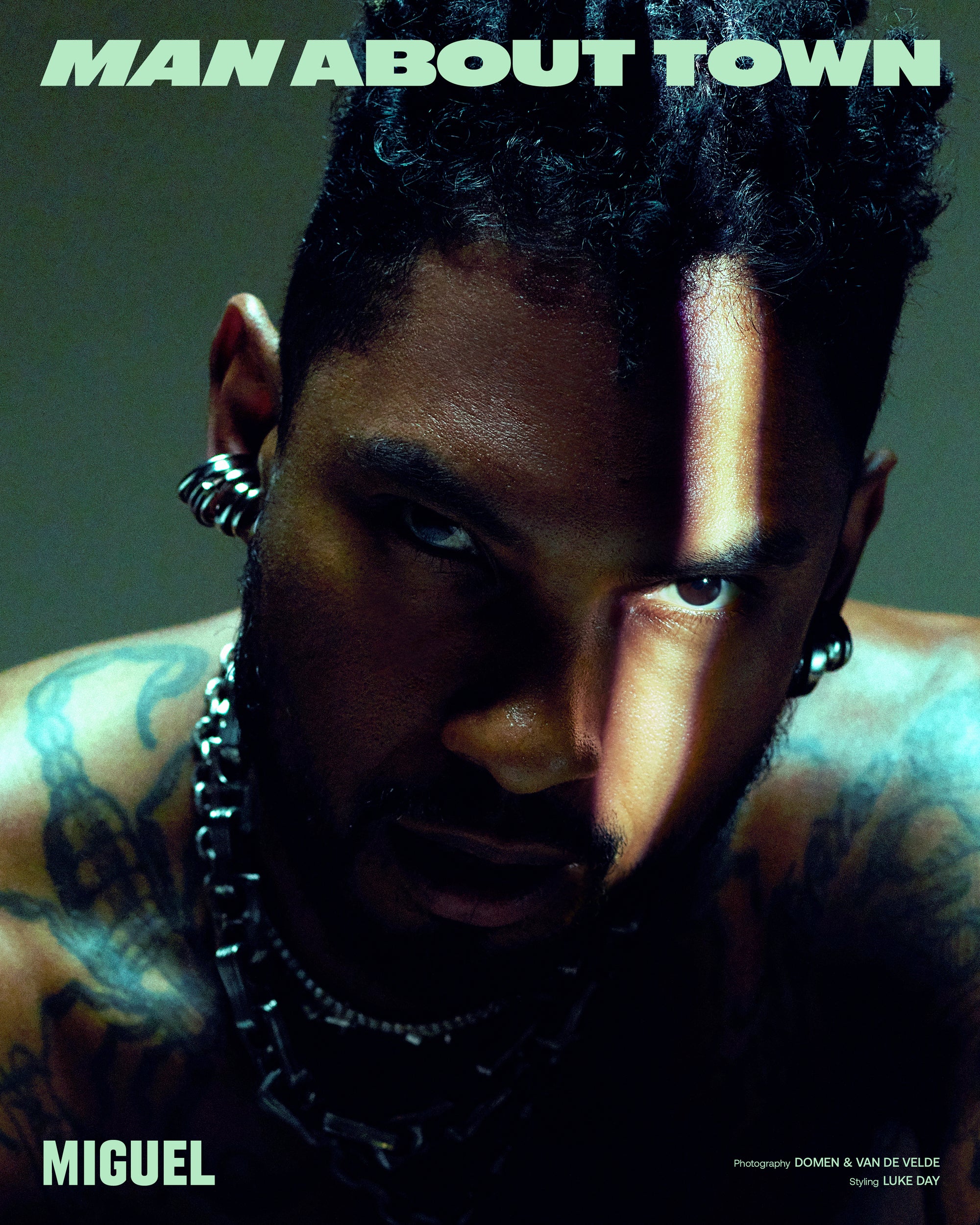 Miguel Covers Man About Town's Autumn/Winter 2023 Issue