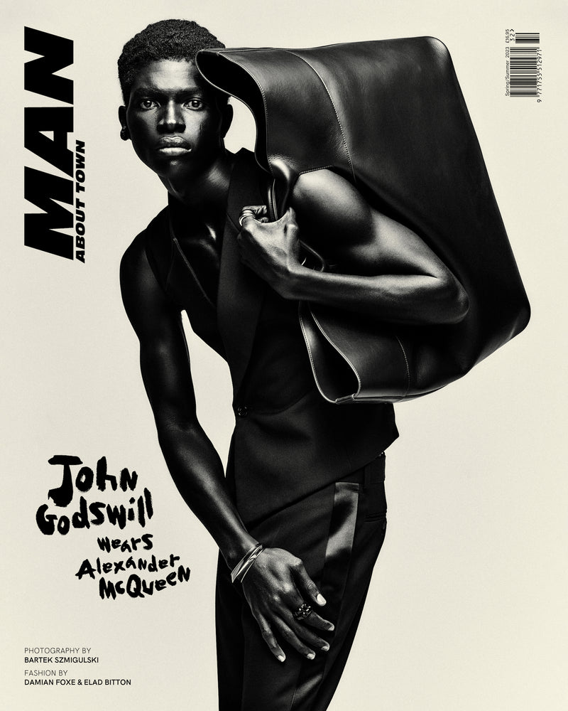 John Godswill Wears Alexander McQueen on the Cover of Man About Town's Spring/Summer 2023 Issue