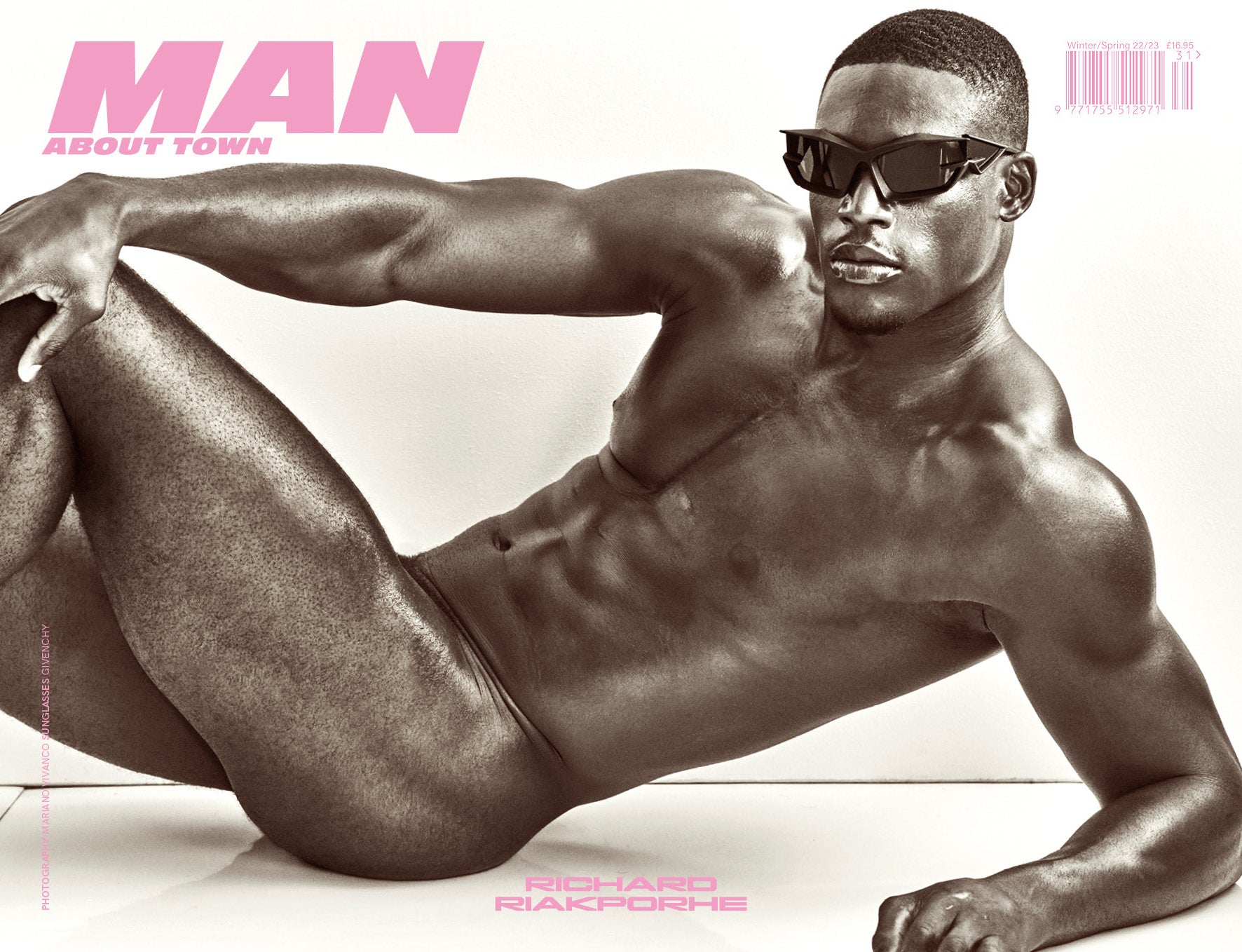 Richard Riakporhe shot by Mariano Vivanco covers Man About Town's Winter/Spring 2022/23 Issue